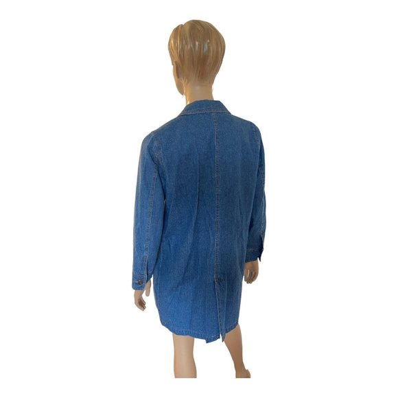 Denim & Co. Blue Jean Lined Relaxed Fit Jacket Coat - Size S - Picture 4 of 10